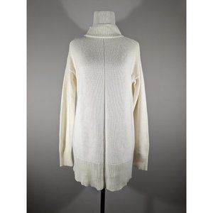 Talbots‎ Ivory High Neck Sweater Women's Size M Petite